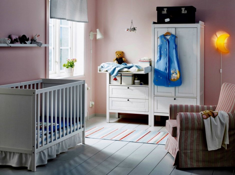Детская комната для новорожденного икеа (33 фото)