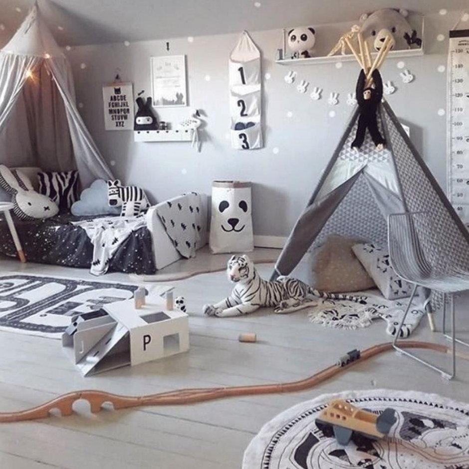 Скандинавские домики для декора детской комнаты