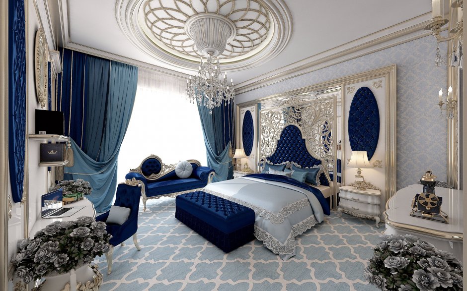 Шикарные и богатые спальни