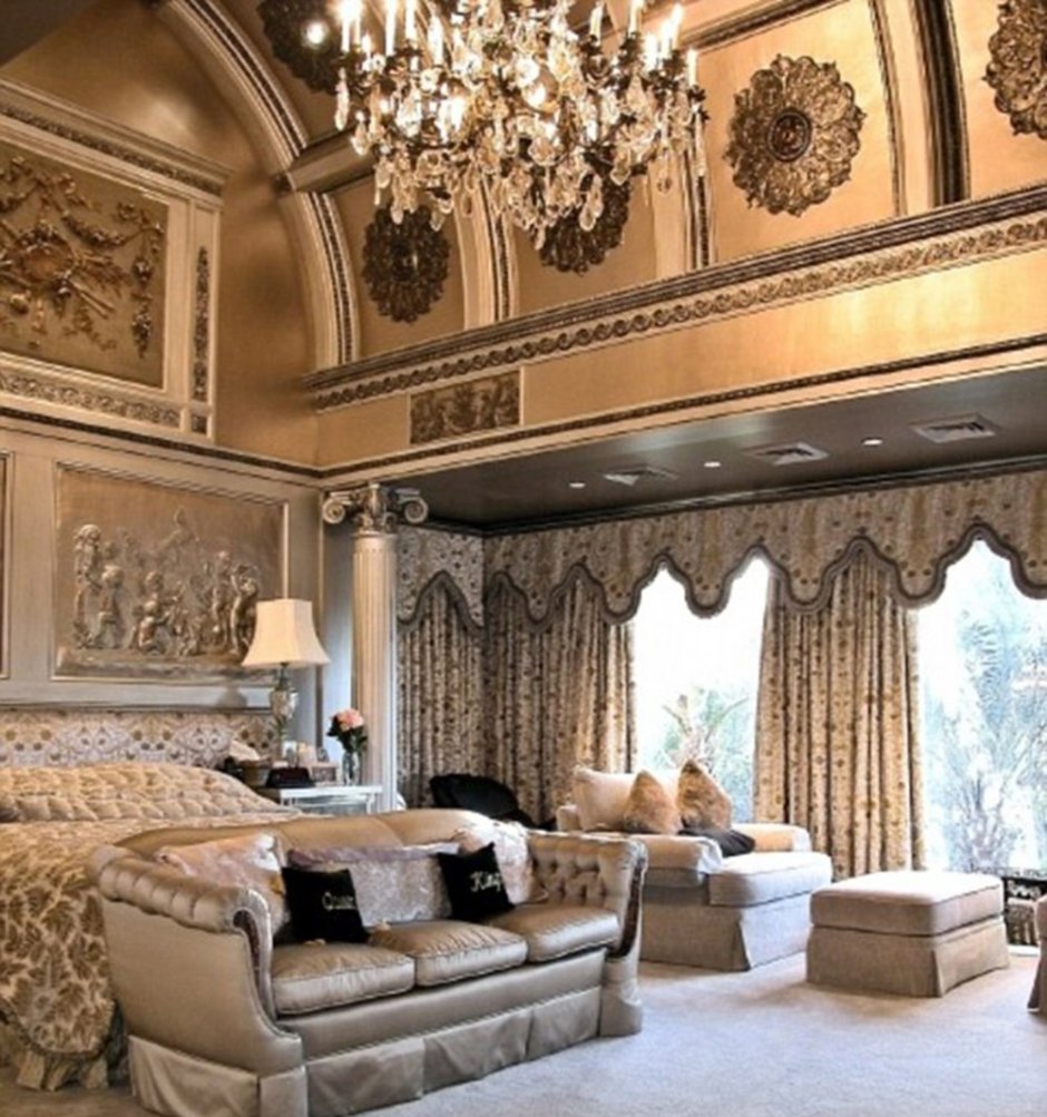 Комната в роскоши декорация
