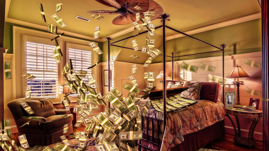 Комната из денег