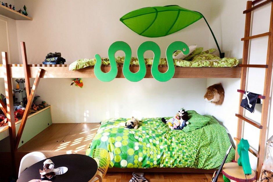 Комната в стиле джунгли для мальчика