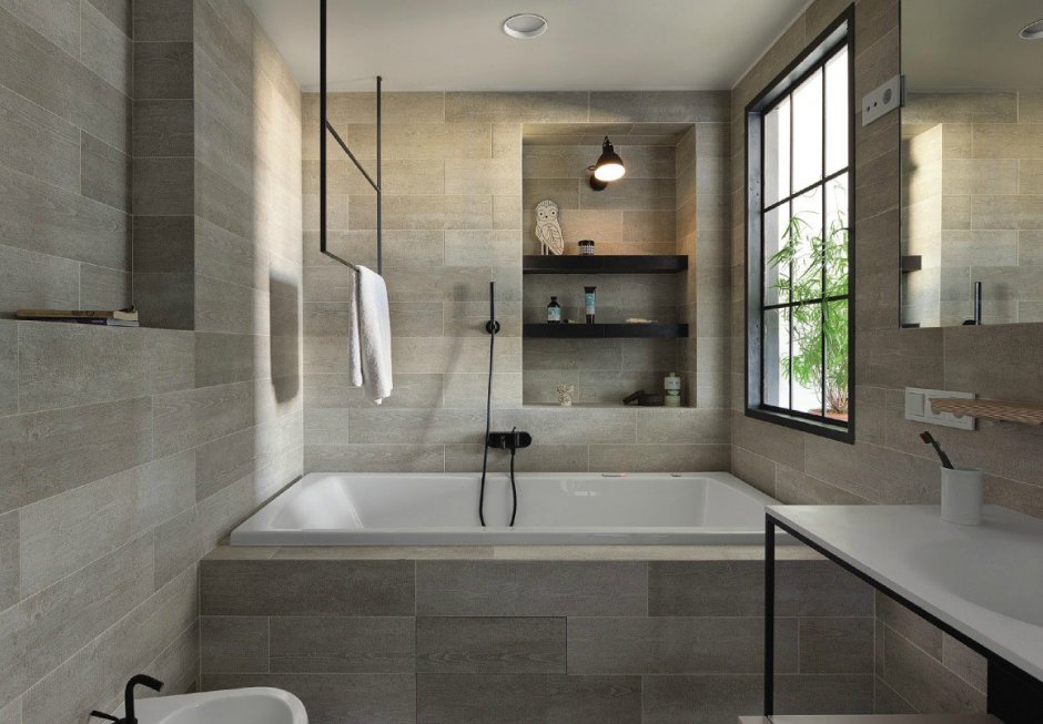 Ванная комната в квадратном стиле