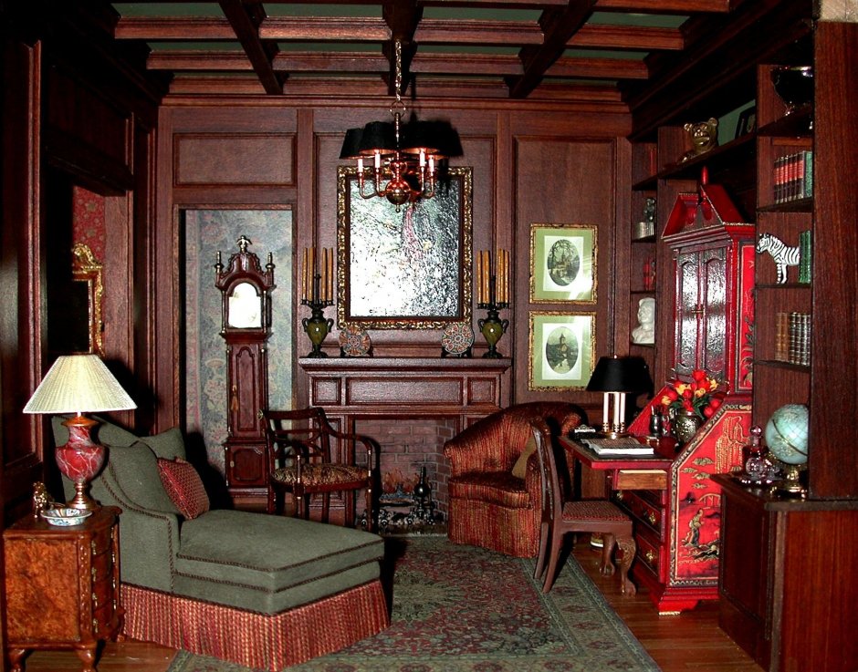 Кукольная гостиная в викторианском стиле