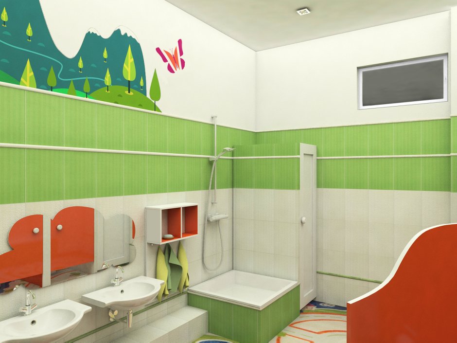 Туалетная комната в детском саду (32 фото)