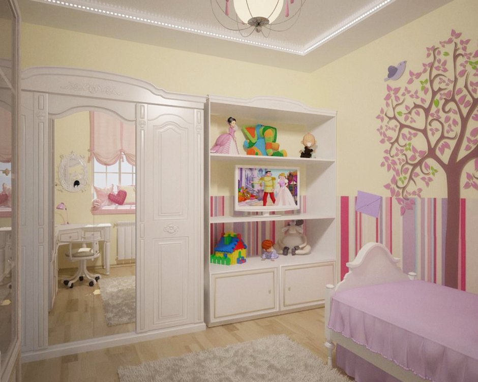 Детская комната для девочки первоклашки
