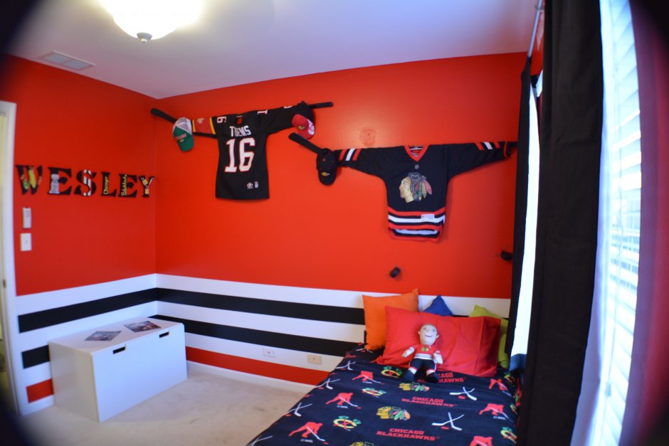 Спальня для мальчика хоккеиста