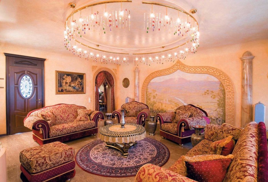 Дизайн гостиной в казахском стиле