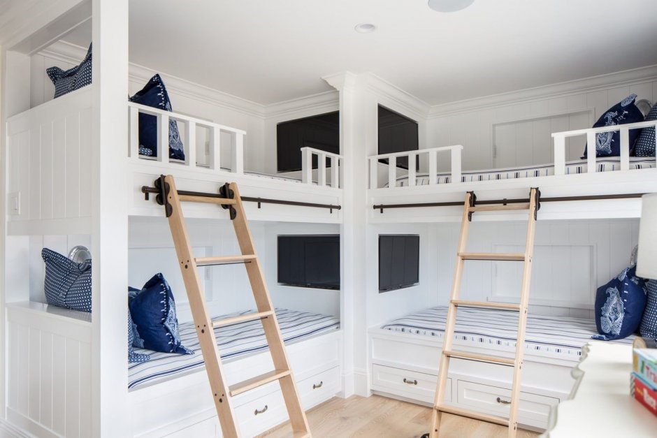 Детские комнаты с двухэтажными кроватями