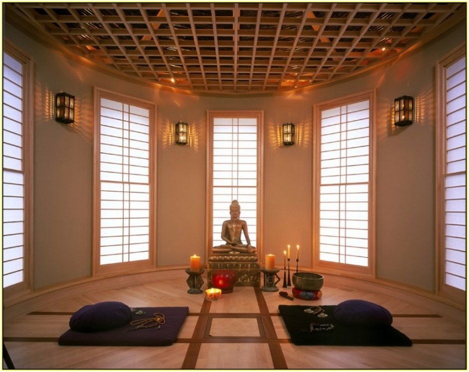 Интерьер комнаты для медитации