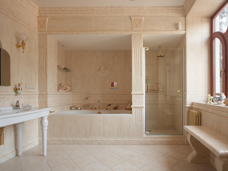 Ванная комната в римском стиле (33 фото)