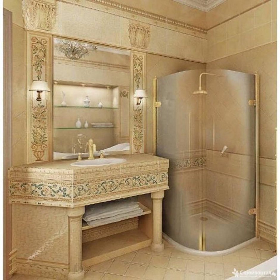 Ванные комнаты в римском стиле