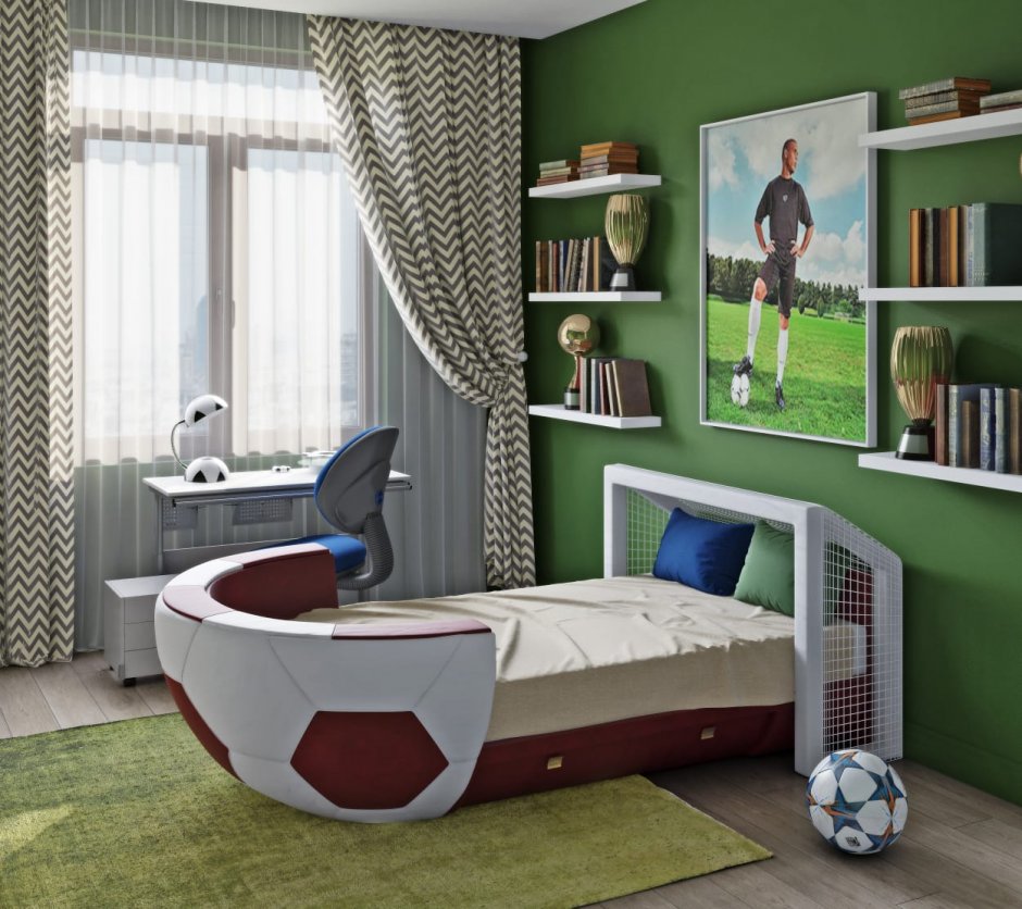 Комната для мальчика с футбольным мячом