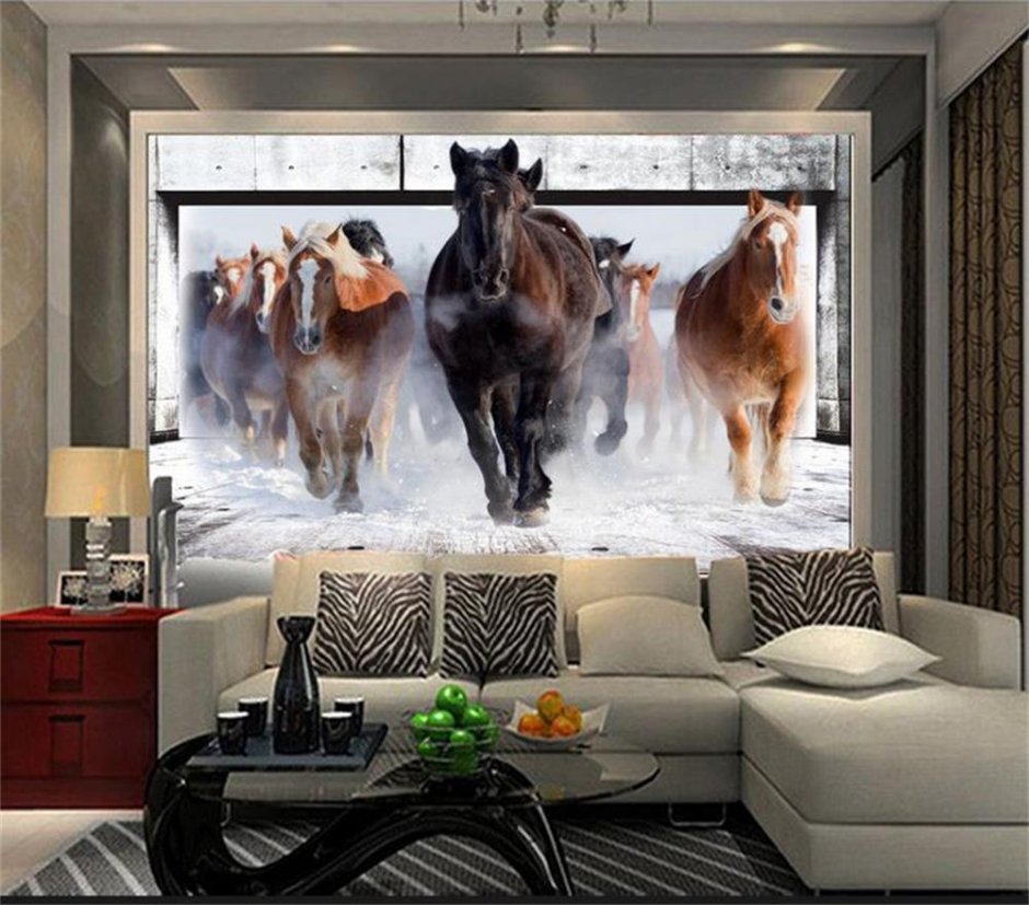Фотообои с лошадьми в комнату