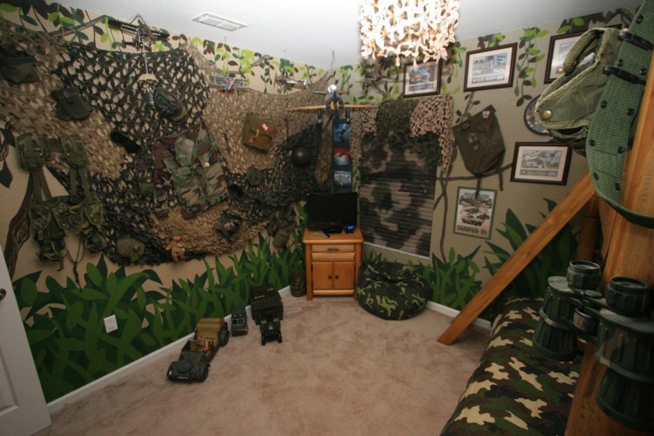 Детская комната в военном стиле