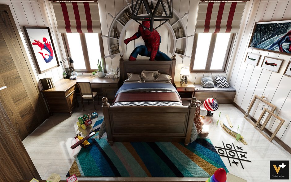Комната человека паука из фильма дизайн