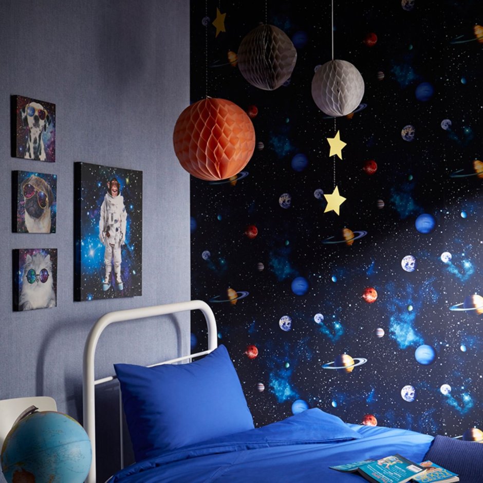 Интерьер детской комнаты космос (35 фото)