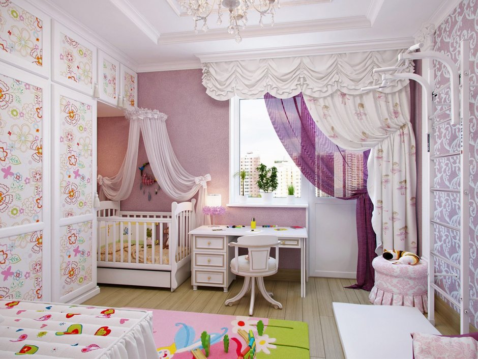 Детская комната для девочки 4 лет