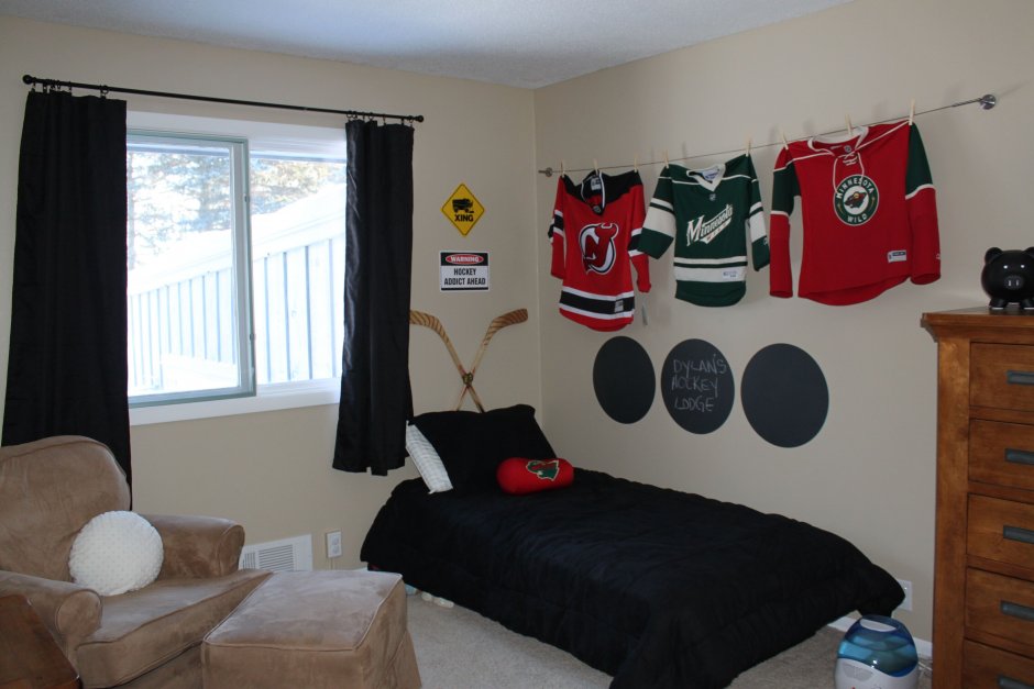 Комната в хоккейном стиле для мальчика