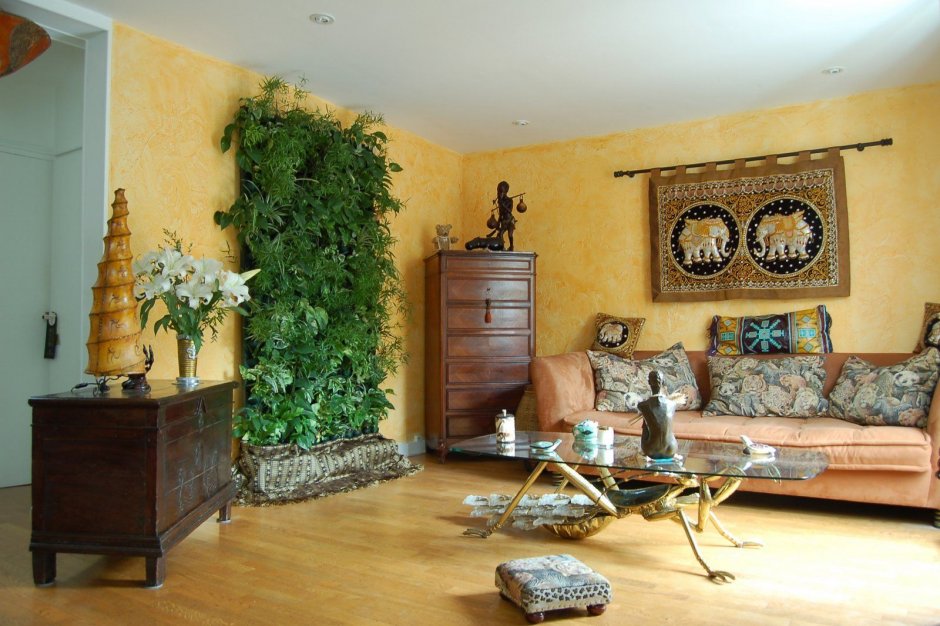 Интерьерный декор квартира стены растения