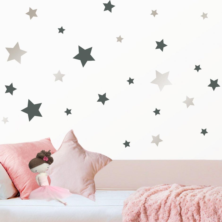 Детские комнаты обои со звездами