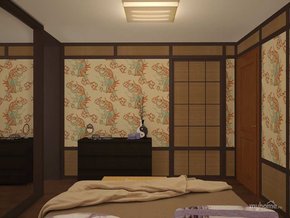 Проекты спальни в японском стиле