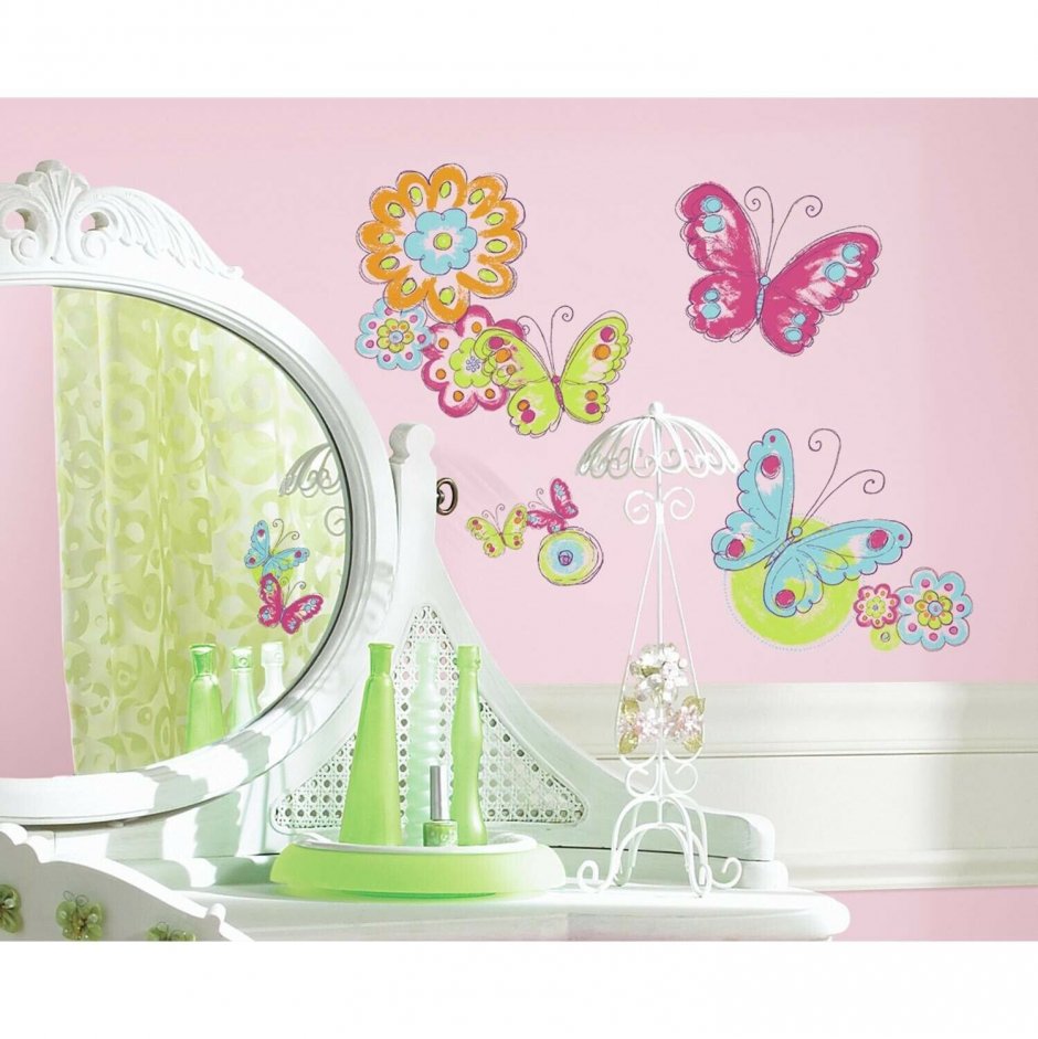 Бабочки для украшения комнаты для девочки