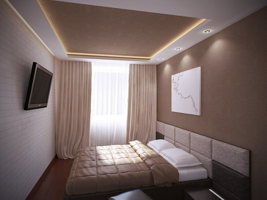Натяжные потолки идеи для спальни расширяющих пространство