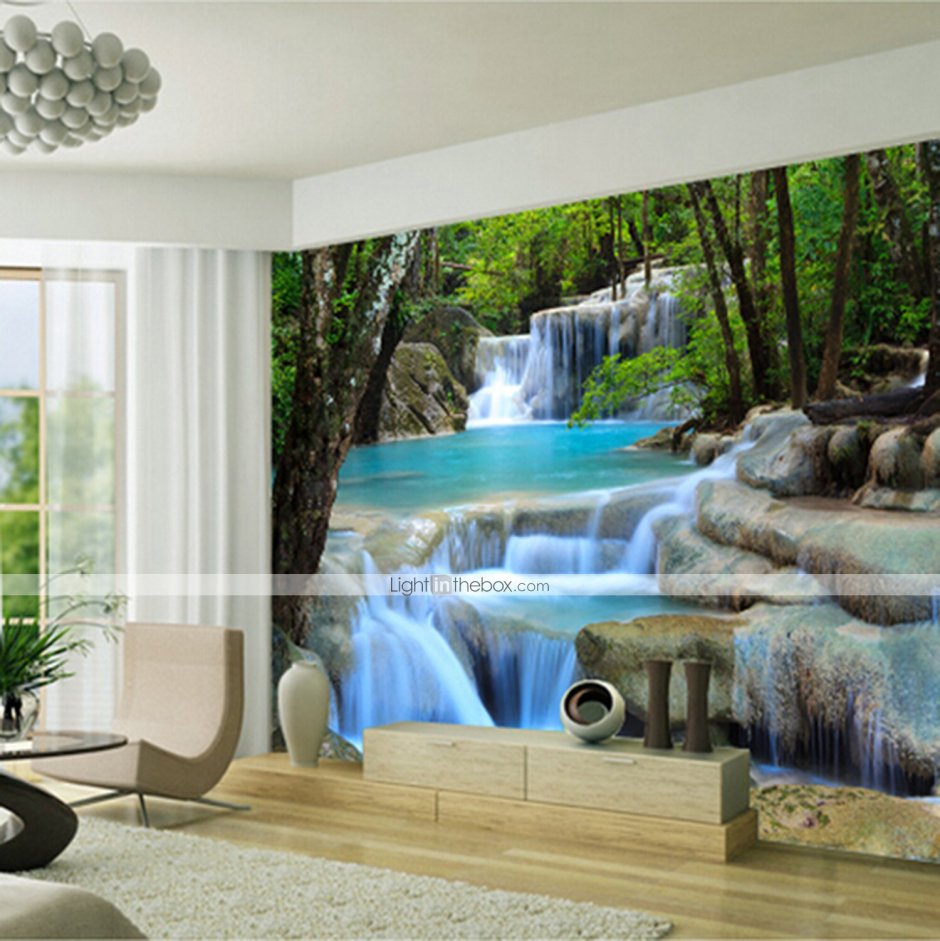 Фотообои Каскад водопадов в комнате