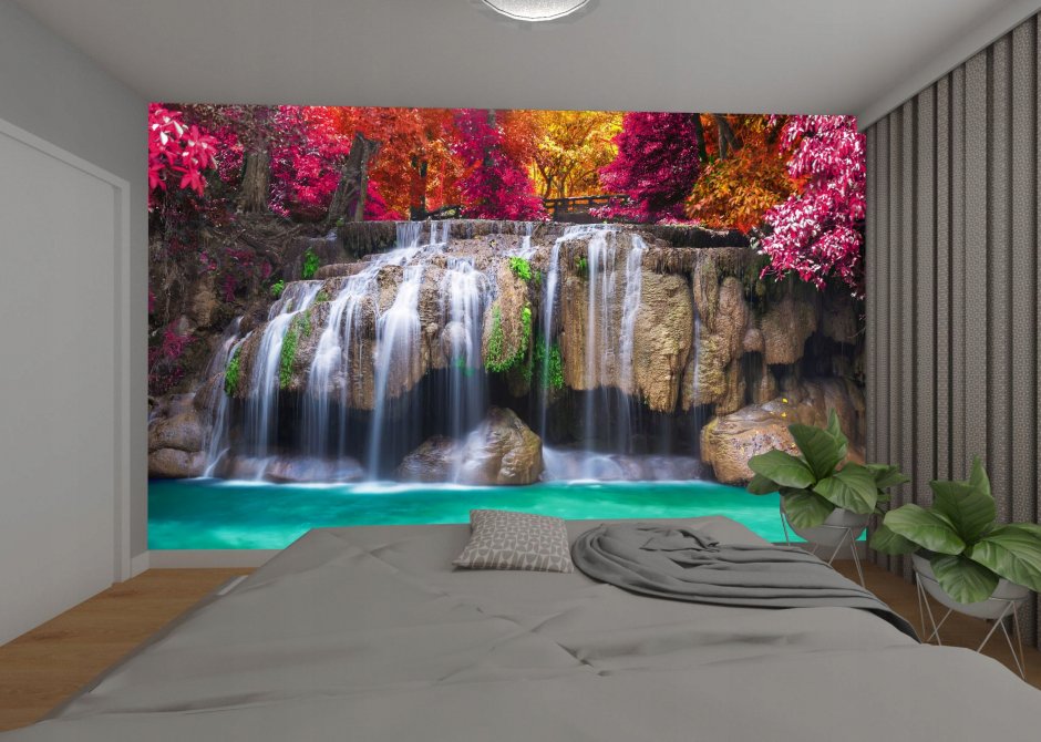 Фотообои в комнату природа водопады