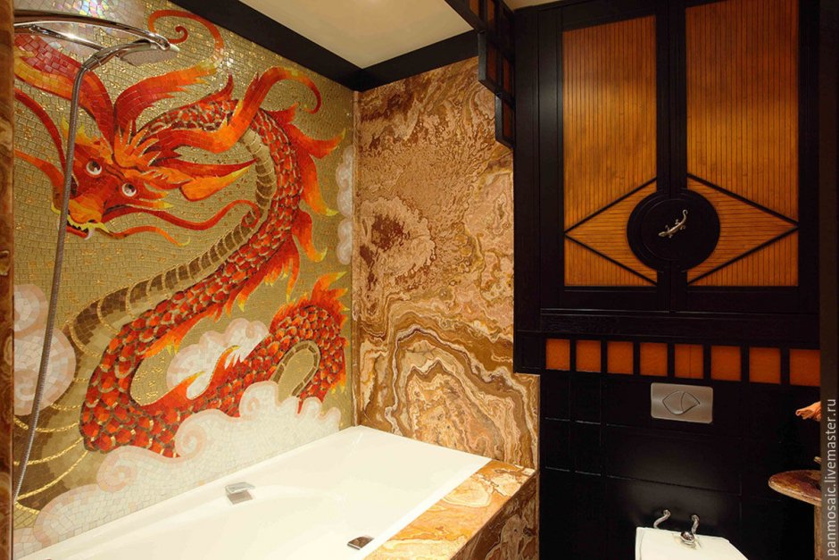 Интерьер ванной в китайском стиле