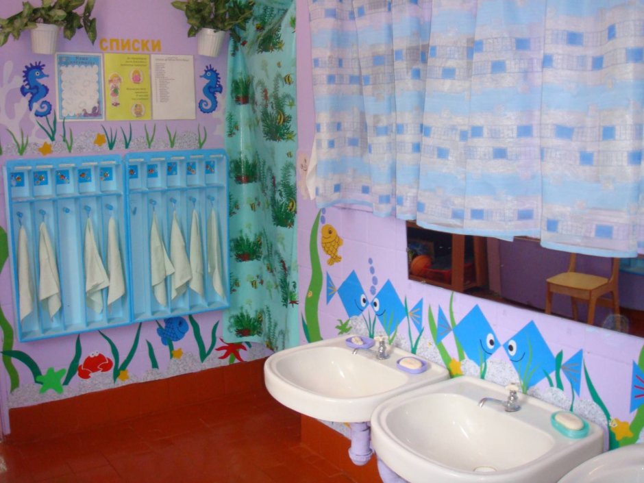 Украсить туалет в детском саду