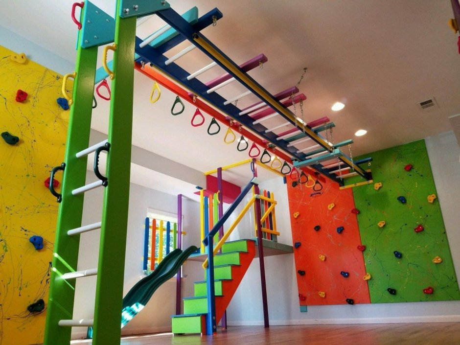 Детская игровая комната в спортзале (34 фото)