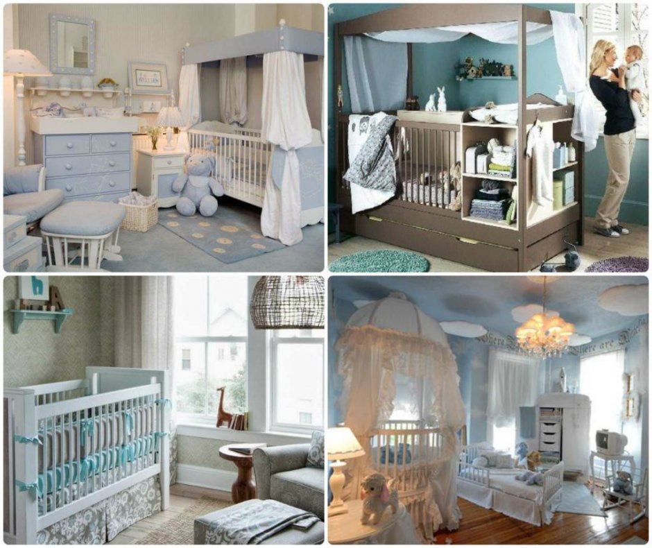 Детская комната для мальчика младенца