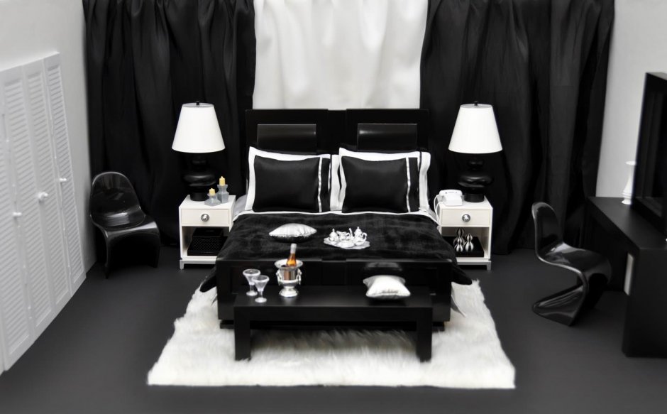 Мебель в черно белой гамме