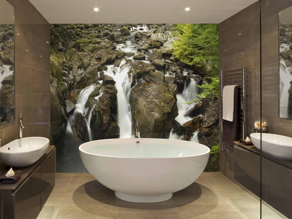 Ванная комната с водопадом (35 фото)