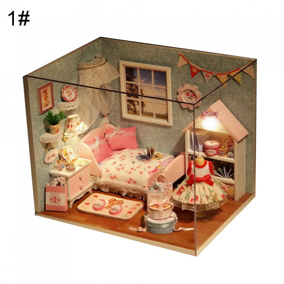 Кукольная миниатюра спальни