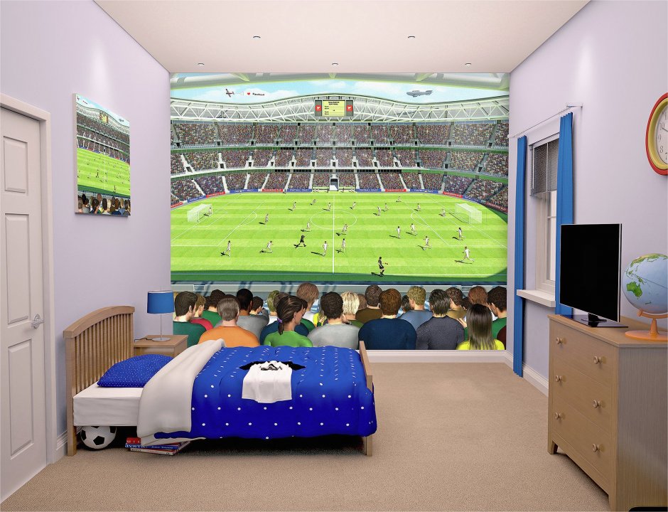 Спальня в футбольном стиле