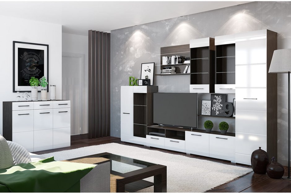 Гостиная венге Ненси 1 глянец