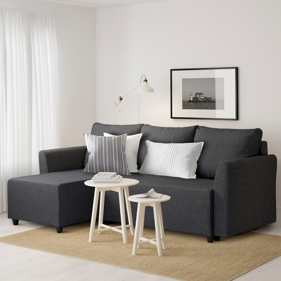 Brissund Бриссунд диван-кровать с козеткой, рудорна темно-серый