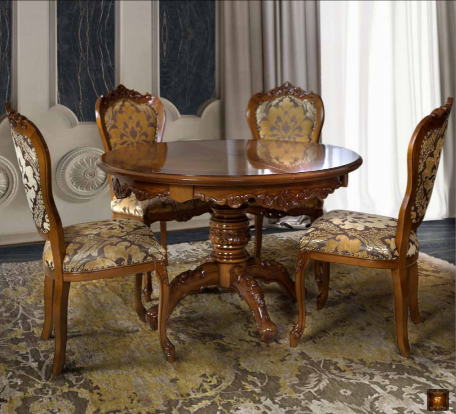 Румынская мебель Клеопатра стол и стулья