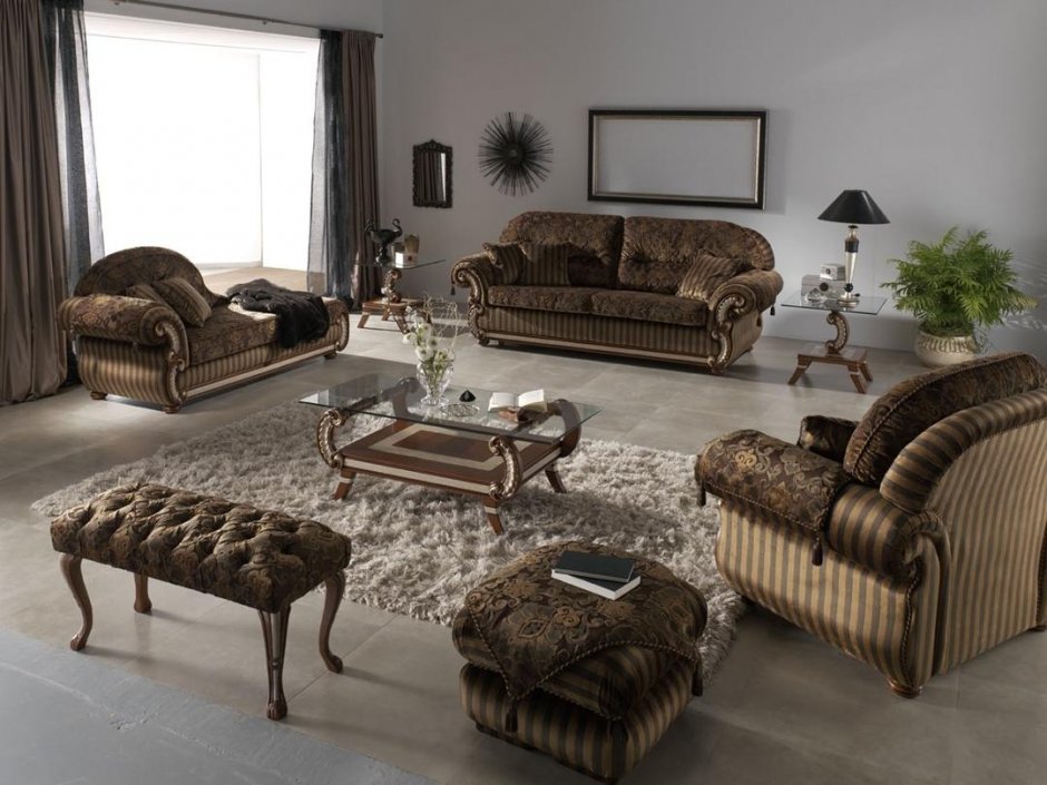 Красивые диваны с креслами в гостиную