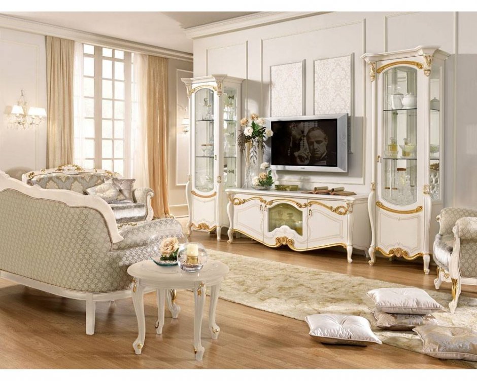 Элитная мебель для гостиной в классическом стиле
