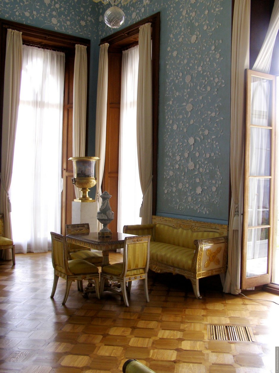 Бело-голубая гостиная в Воронцовском Дворце