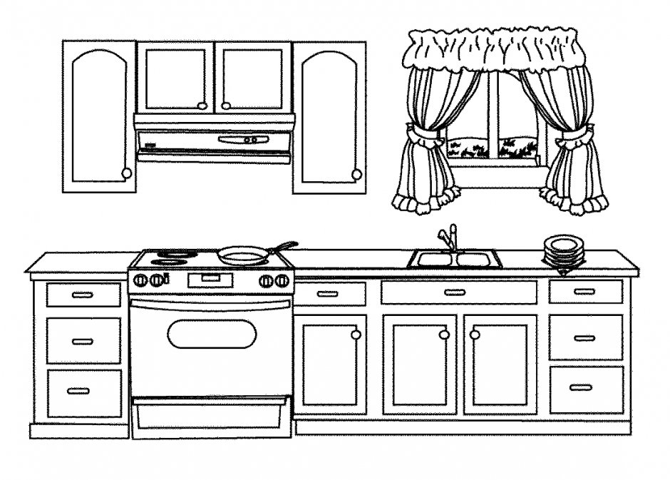 Схематичная картинка кухни