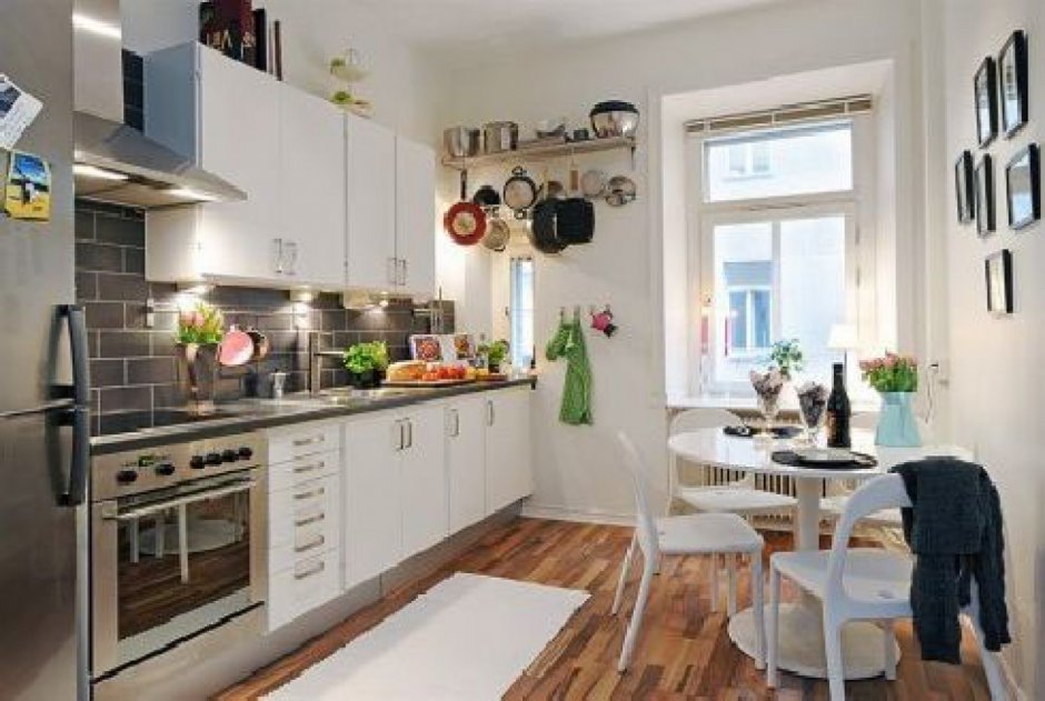 Кухня в скандинавском стиле в квартире