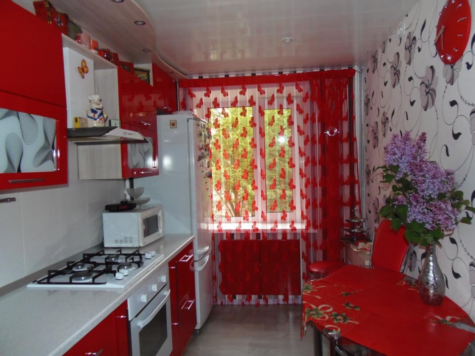 Кухня в красно черном цвете