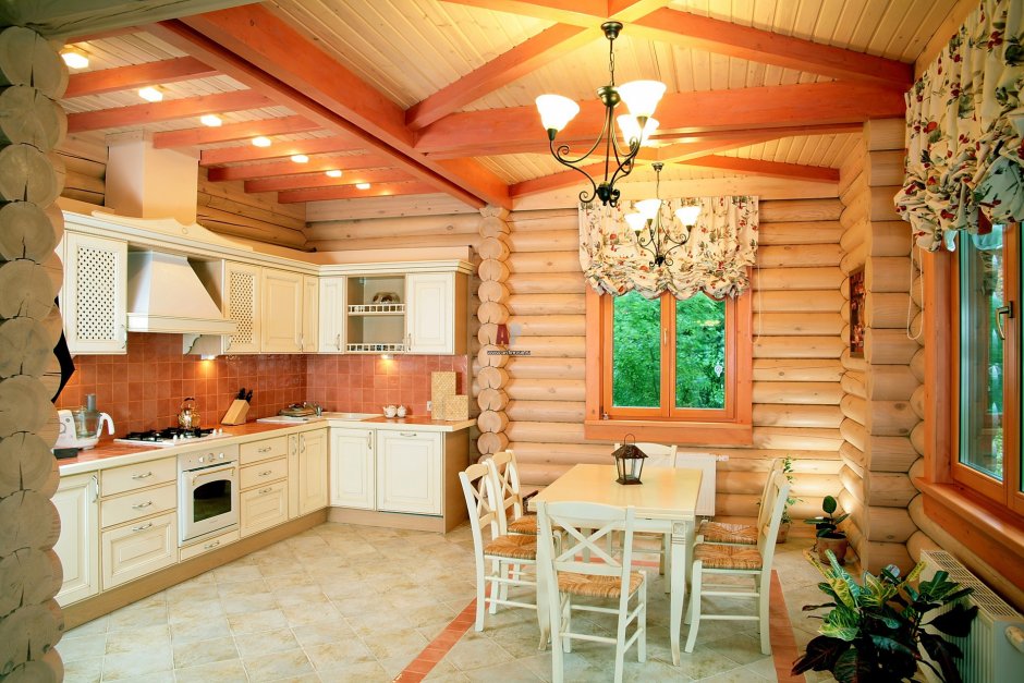 Чем можно обшить кухню в деревянном доме внутри