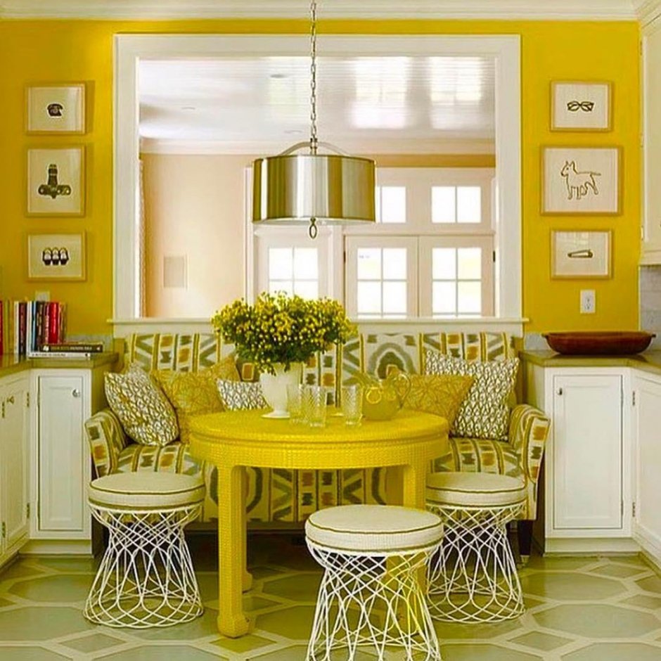 Желтый уголок на кухню