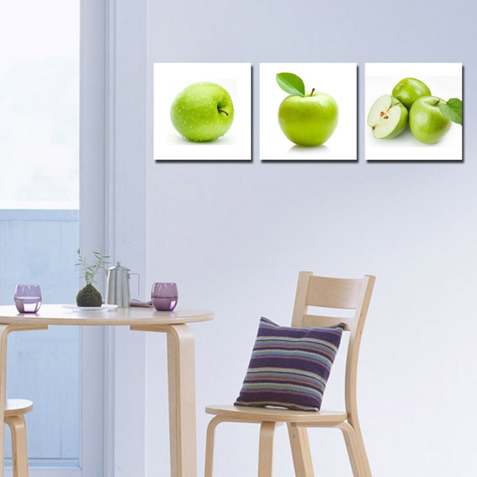 Зеленые картины для кухни